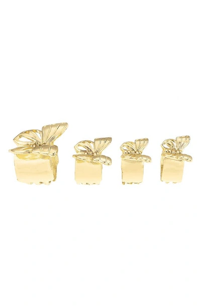 Ettika Set Of 4 Butterfly Jaw Clips In Gold