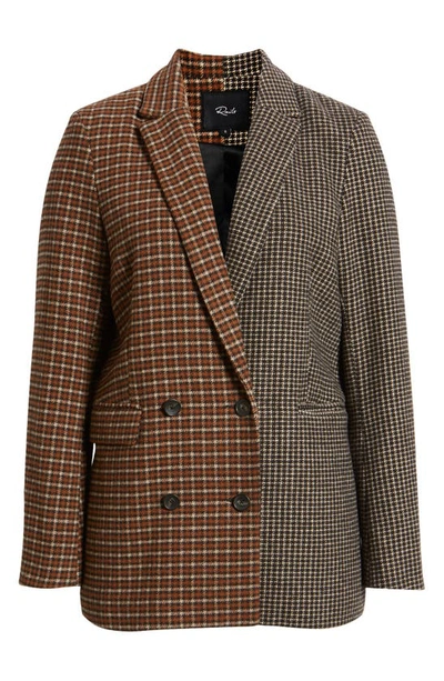 Rails Cody Print-mixed Double-breasted Blazer In Mixed Mini Check
