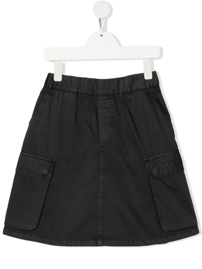 MM6 MAISON MARGIELA LOGO-EMBROIDERED CARGO-POCKET SKIRT 