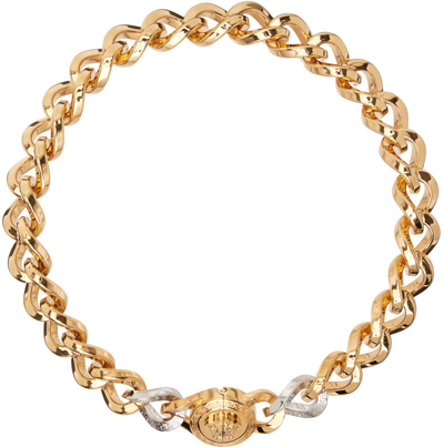 Shop Versace Gold Medusa Chain Necklace In Kvop  Gold-pa