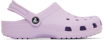 Shop Crocs Purple Classic Clogs In Lavender
