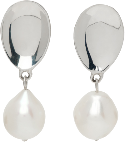 Shop Sophie Buhai Silver Everyday Earrings In White / Sterling Sil