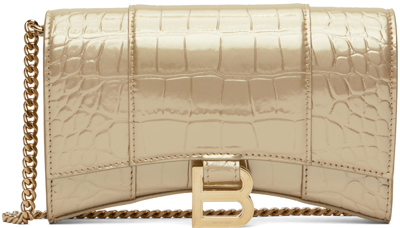 Balenciaga Beige Hourglass Bag In 8006 Light Gold | ModeSens
