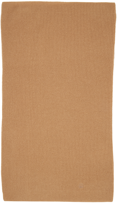 Shop Loulou Studio Brown Sabol Scarf In Camel