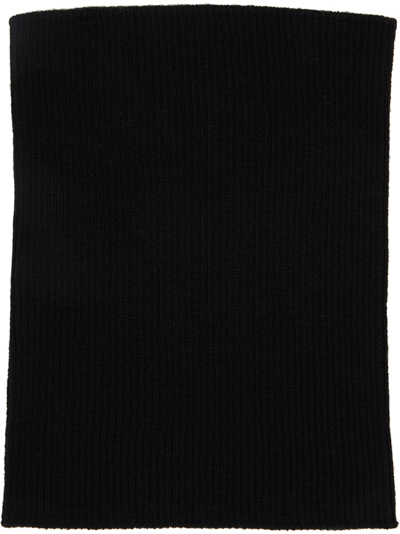 Shop Yohji Yamamoto Black Rib Neck Warmer In 4 Black