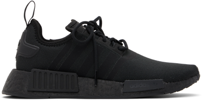 Shop Adidas Originals Black Nmd_r1 Primeblue Sneakers In Core Black / Core Bl