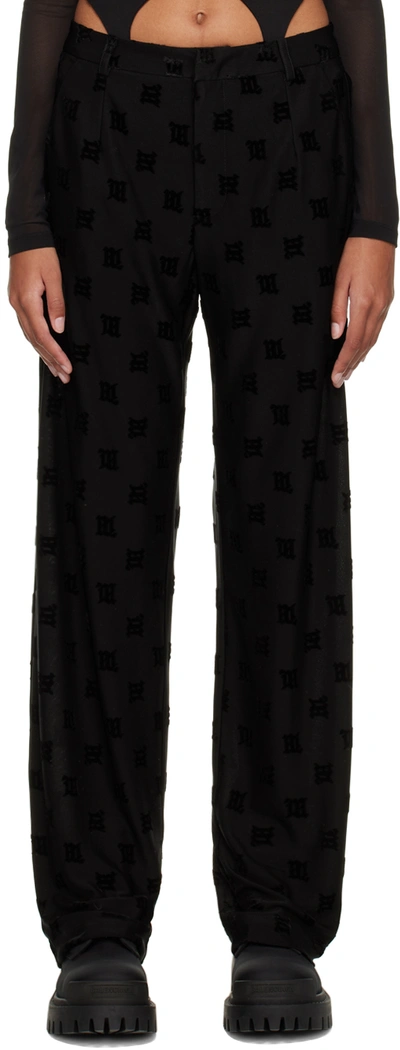 Shop Misbhv Black Monogram Trousers