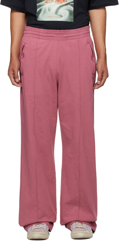 Shop Acne Studios Pink Cotton Lounge Pants In Acx Old Pink