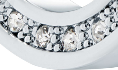 Shop Ted Baker Senatta Reversible Crystal Hoop Earrings In Silver Tone Clear Crystal