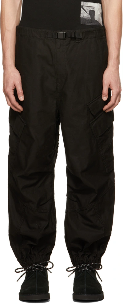 Shop Undercover Black Paneled Cargo Pants