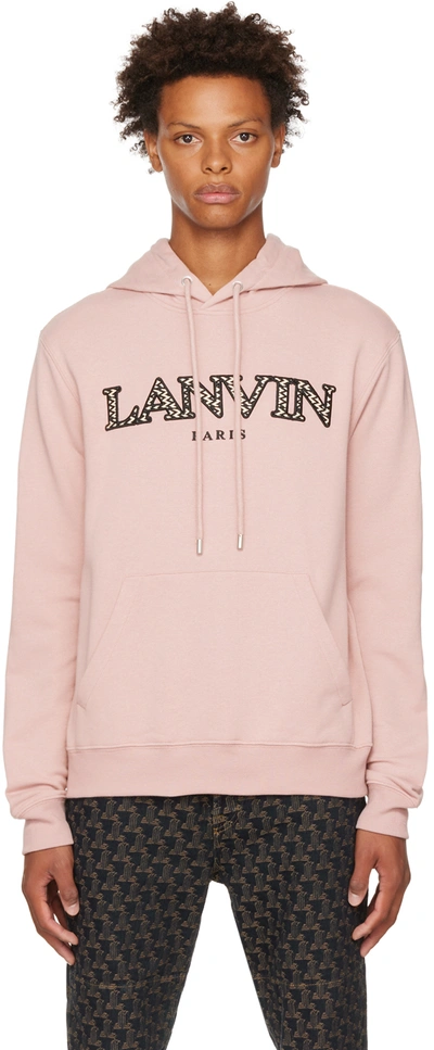 Shop Lanvin Pink Curb Hoodie In 51 Pale Pink