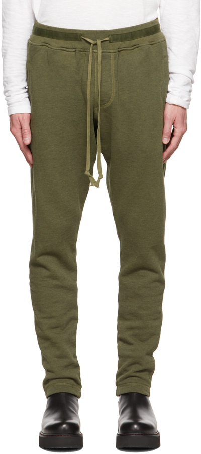Shop Greg Lauren Green New Sweat Lounge Pants In Army