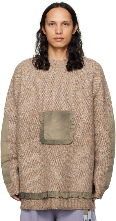 Shop A. A. Spectrum Multicolor Beevoua Sweater In Putty Grey