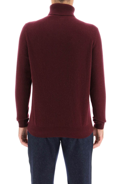 Shop Agnona Cashmere Turtleneck Sweater In Red