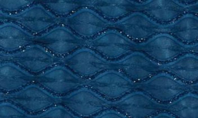 Nina Leonard Sparkle Lattice Sheath Dress In Sailor Blue