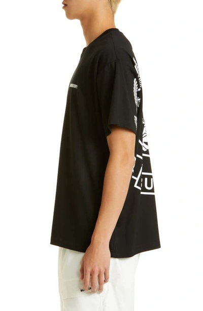 Shop Burberry Oversize Rutherford Ekd Graphic Tee In Black