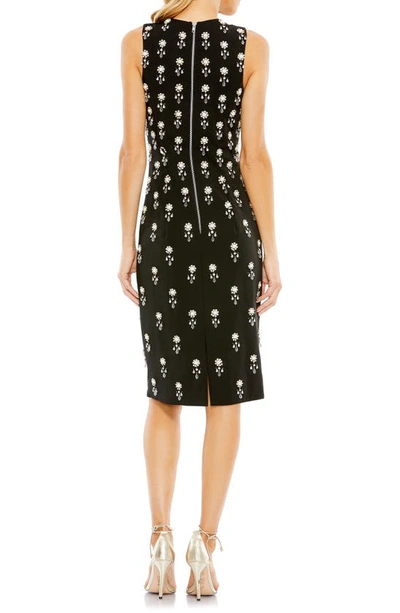 Shop Mac Duggal Embellished Sleeveless Sheath Dress In Black