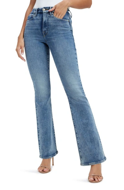 Shop Good American Good Classic High Waist Bootcut Jeans In Indigo254