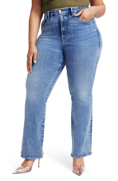 Shop Good American Good Classic High Waist Bootcut Jeans In Indigo254