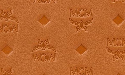 Shop Mcm Klara Monogram Leather Crossbody Pouch In Roasted Pecan