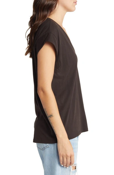 Shop Frame Le Mid Rise V-neck Tee In Americano
