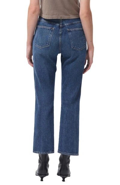 Shop Agolde Pinch High Waist Straight Leg Organic Cotton Jeans In Placebo