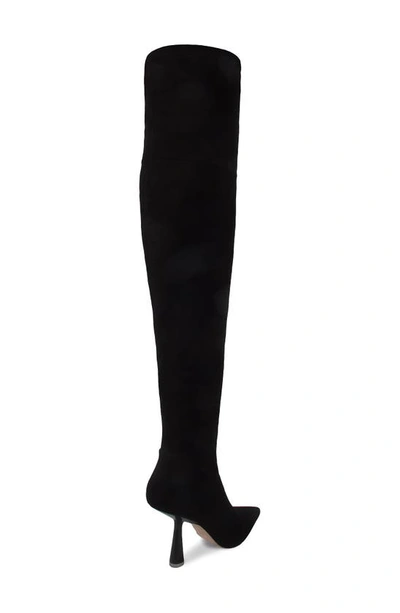Black Suede Studio Jasmine Over The Knee Boot In Black Suede