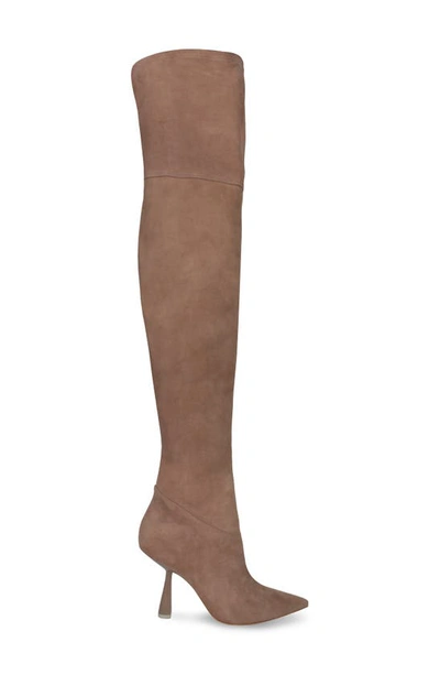 Shop Black Suede Studio Jasmine Over The Knee Boot In Fendi Suede