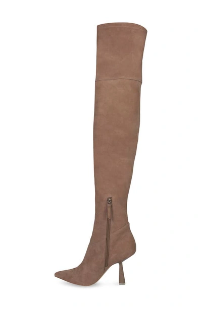 Black Suede Studio Jasmine Stretch Over-the-knee Boots In Fendi Suede