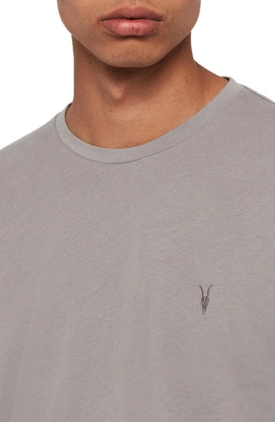 Shop Allsaints Brace Tonic Crewneck T-shirt In Flint Grey