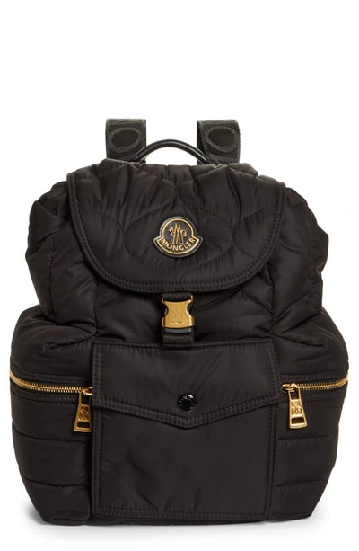Shop Moncler Astro Quilted Nylon Backpack In Black