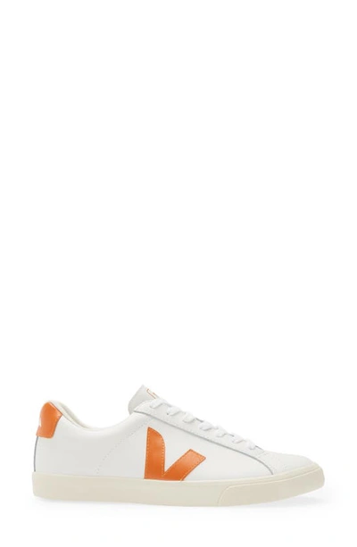 Shop Veja Esplar Logo Sneaker In Extra-white Pumpkin