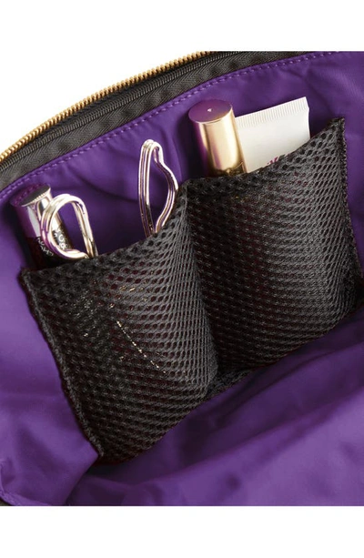 Shop Kusshi Signature Makeup Bag In Steel Grey/ Purple