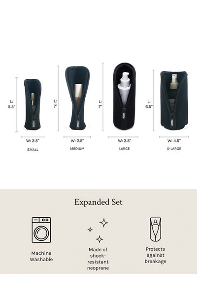 Kusshi Set Of 4 Travel Bottle Protectors In Black