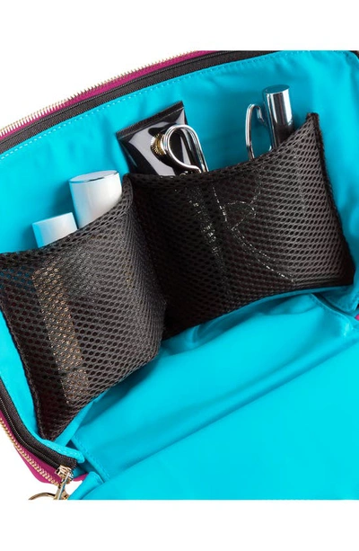 Shop Kusshi Vacationer Makeup Bag In Hot Pink/ Teal