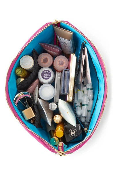 Kusshi Vacationer Makeup Bag In Hot Pink/ Teal