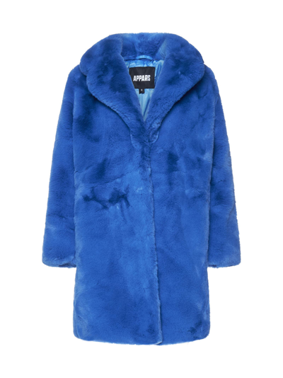 Shop Apparis Coat In Azure Blue