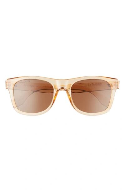 Shop Le Specs Petty Trash 54mm Square Sunglasses In Blonde