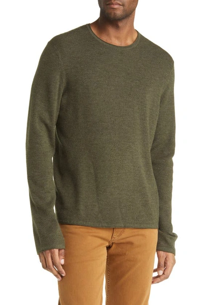 Shop Rag & Bone Collin Wool Crewneck Sweater In Army