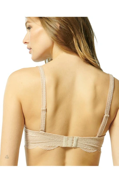 Simone Perele Womens Caresse Woven And Stretch-lace Bra Peau Rose In Peau Rose