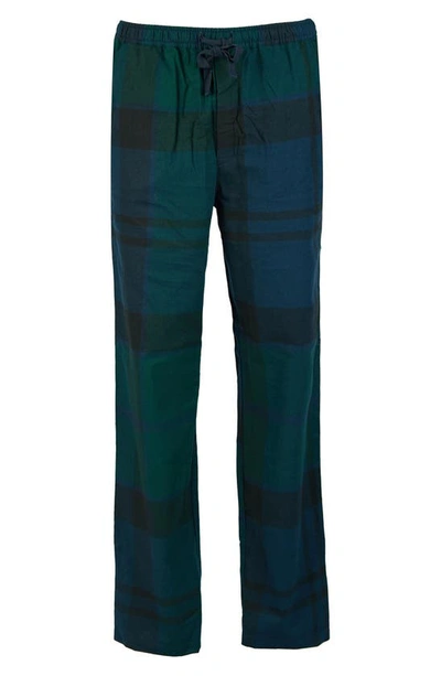Barbour Laith Cotton 2 Pc. Tartan Pajama Set In Black Watch