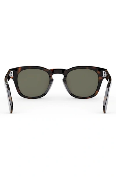 Shop Celine Bold 3 Dots 49mm Square Sunglasses In Blonde Havana / Green