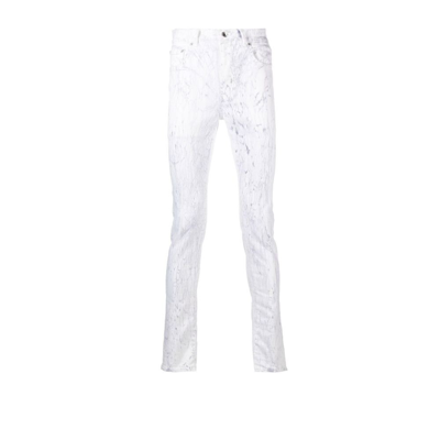 Shop Purple Brand White Hydro Marble Print Skinny Jeans