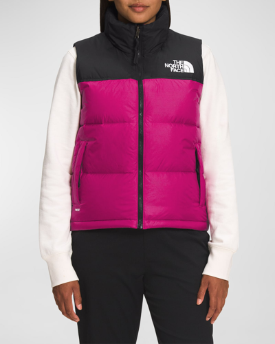 Shop The North Face Packable 1996 Retro Nuptse Vest In Fuschia Pink