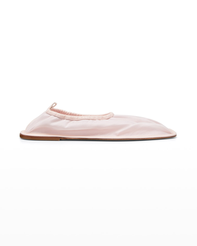 Cecilie Bahnsen + Hereu Leather-trimmed Silk-organza Ballet Flats In Rosa |  ModeSens