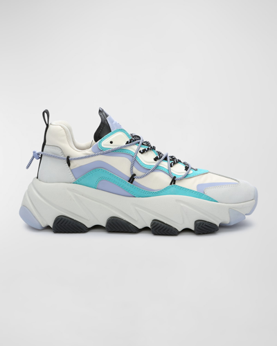 Shop Ash Extra Colorblock Track Sneakers In Pearl/black/white