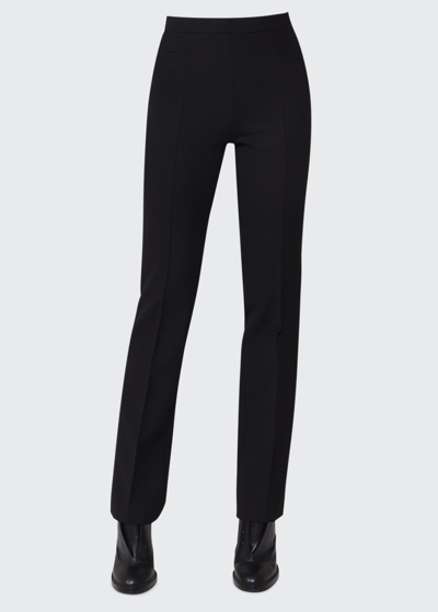 Shop Akris Punto Francoise Slim-straight Pants, Black