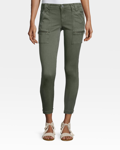 Shop Joie Park Twill Skinny Jeans In Olive