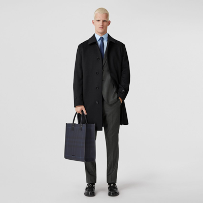 Shop Burberry Mid-length Cashmere Blend Paddington Car Coat In Black