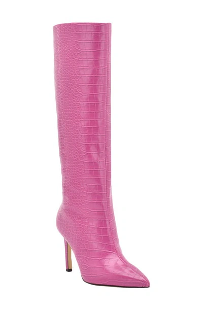 Guess Women's Dayton Stiletto Dress Boots Women's Shoes In Pink Croco |  ModeSens